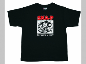 SKA-P   čierne detské tričko 100%bavlna Fruit of The Loom